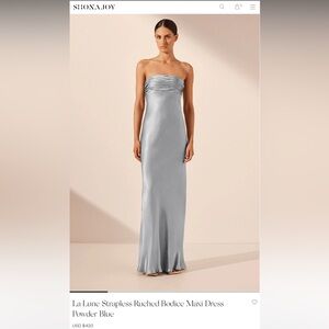 Elegant Blue Evening Bridesmaid Gown